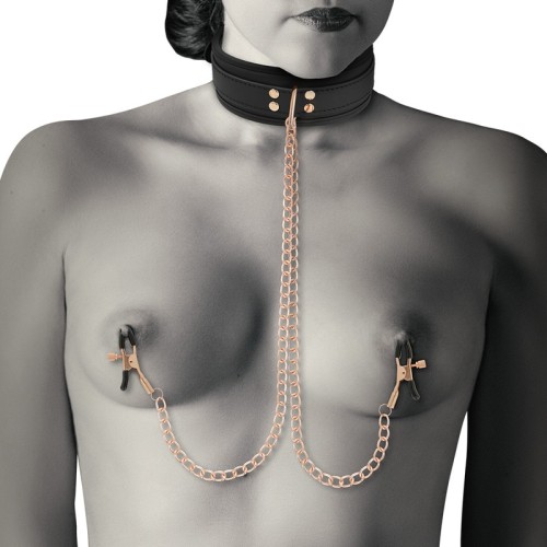 Coquette Chic Desire Fantasy Collar with Nipple Clips