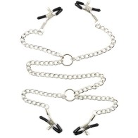 4 Nipple Clamps with Chains - Enhance Pleasure in BDSM