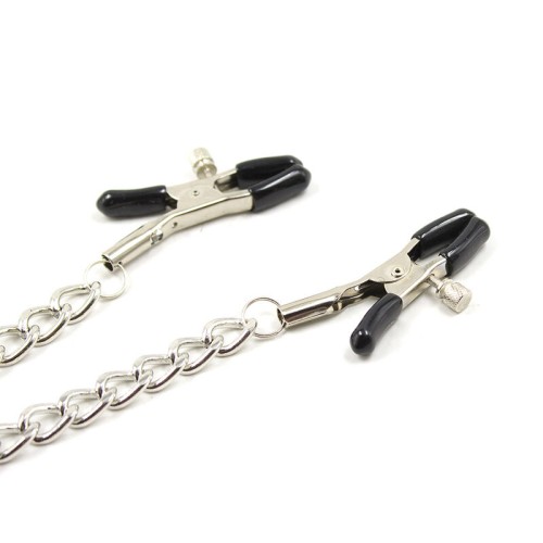 4 Nipple Clamps with Chains - Enhance Pleasure in BDSM