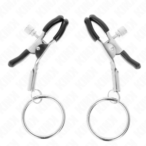 Kink - Nipple Clamps with Ring 6 cm