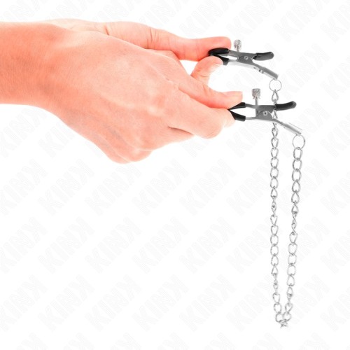 Kink Adjustable Nipple Clamps with Chain