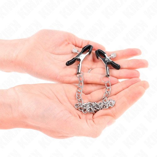 Kink Adjustable Nipple Clamps with Chain