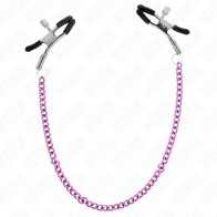 Kink Pinzas Para Pezones Con Cadena Violeta 30 cm