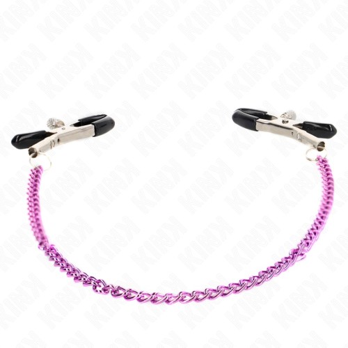 Kink Nipple Clamps with Chain Purple 30 cm