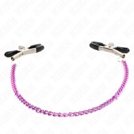 Kink Pinzas Para Pezones Con Cadena Violeta 30 cm