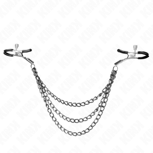 Kink Nipple Clamps with Chains - Sensual Control