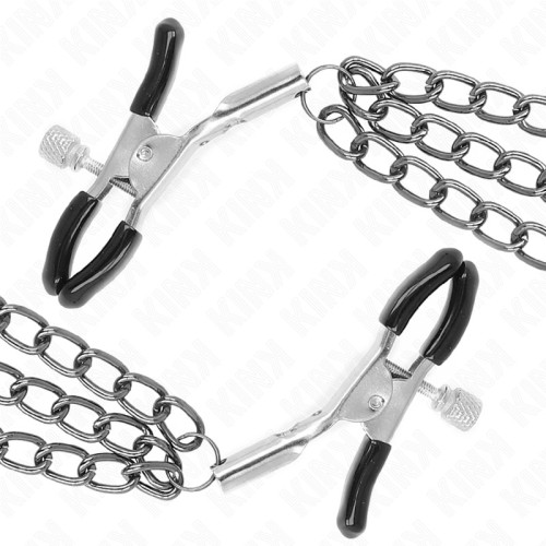 Kink Nipple Clamps with Chains - Sensual Control