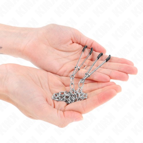 Kink Nipple Clamps with Thick Chain 30cm - Sensory Play Essential