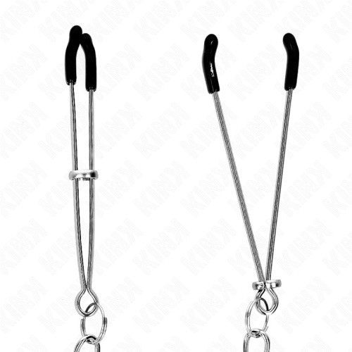 Kink Nipple Clamps with Thick Chain 30cm - Sensory Play Essential