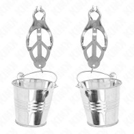 Kink Japanese Nipple Clamps with Silver Cubes