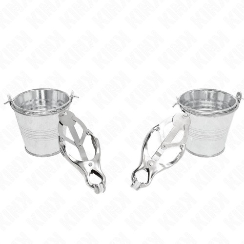 Kink Japanese Nipple Clamps with Silver Cubes