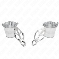 Kink Japanese Nipple Clamps with Silver Cubes