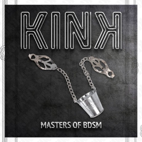 Kink - Pinzas Para Pezones Con Cubo Plateado - Placer BDSM