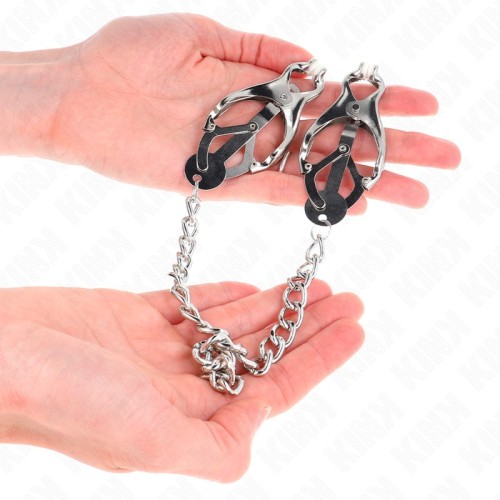 Kink Japanese Style Nipple Clamps with Chain