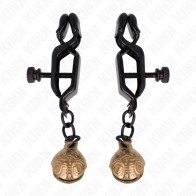 Kink Flat Nipple Clamps with Bell - Sensual Stimulation