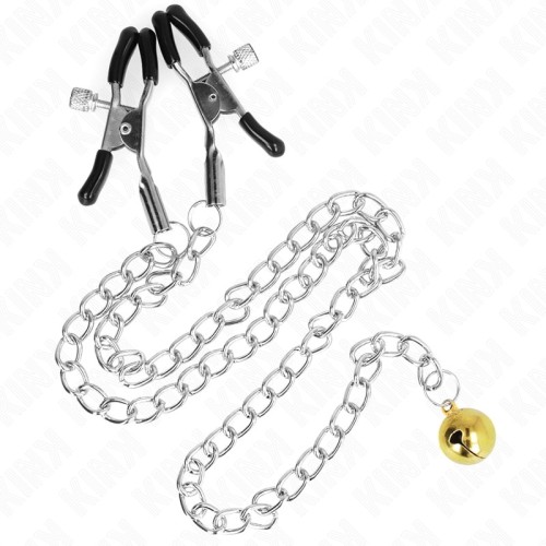 Kink Nipple Clamps with Bell and Chain - BDSM Essentials