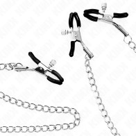 Kink Nipple and Clitoris Clamps with Chain for BDSM Play