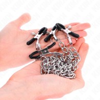 Kink Pinzas Para Pezones Dobles 32 Cm Con Cadenas 14 Cm