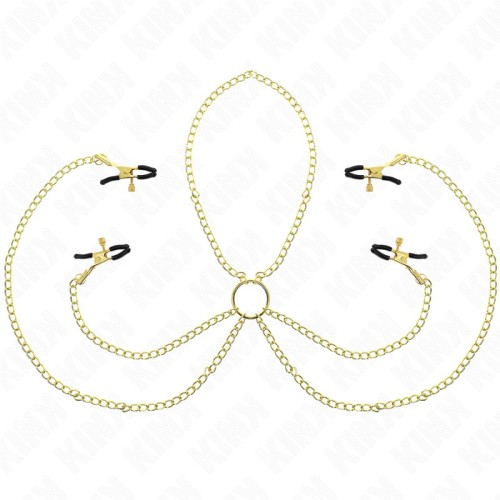 Kink Adjustable Nipple Clamps Gold