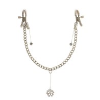 Nipple Clamps with Chain Clover Sensation