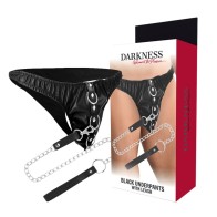 Darkness Submission Thong with Chain for Intense Play