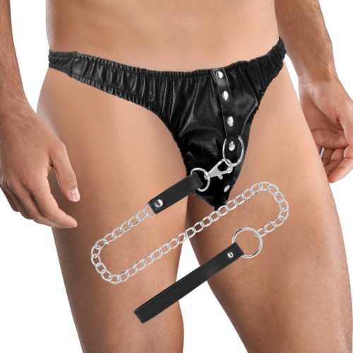 Darkness Submission Thong with Chain for Intense Play