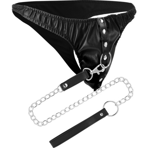 Darkness Submission Thong with Chain for Intense Play