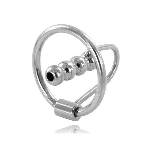 Gland Ring with Urethral Plug for BDSM Fun