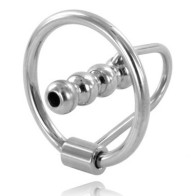 Gland Ring with Urethral Plug for BDSM Fun