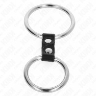 Kink - Anillo Pene Doble Metal 3.7 Cm a 5 Cm