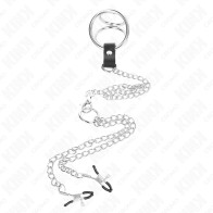 Kink Triple Penis Ring with Chain - Premium BDSM Gear