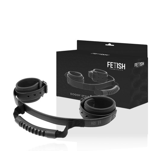 Fetish Submissive Adjustable Vegan Leather Handcuffs