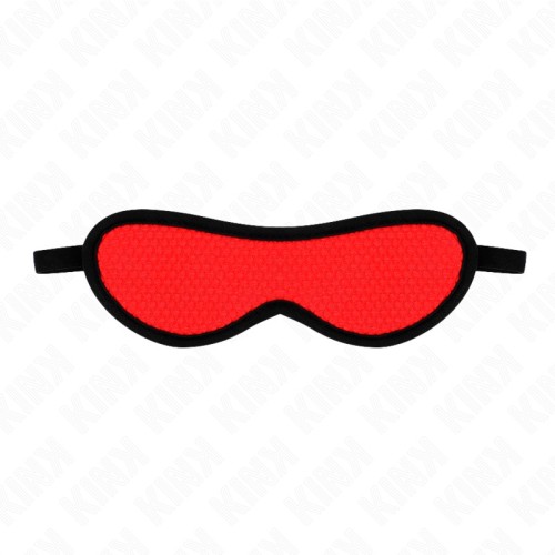 Kink Covered Textured Eye Mask Red