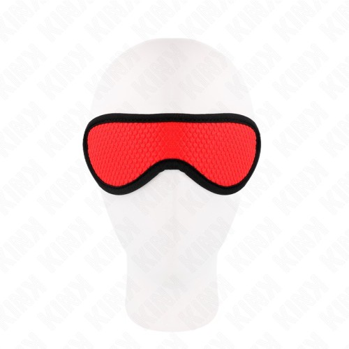 Kink Covered Textured Eye Mask Red