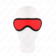 Kink Covered Textured Eye Mask Red