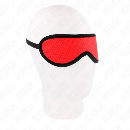 Kink Covered Textured Eye Mask Red