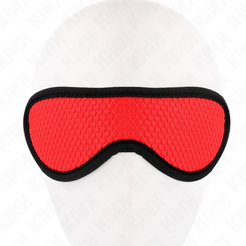 Kink Covered Textured Eye Mask Red