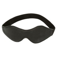 Nocturnal Black Leather Eye Mask - Total Blackout Experience