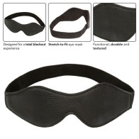 Nocturnal Black Leather Eye Mask - Total Blackout Experience