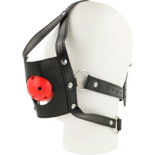 Open Mouth Head Harness in Black Leather