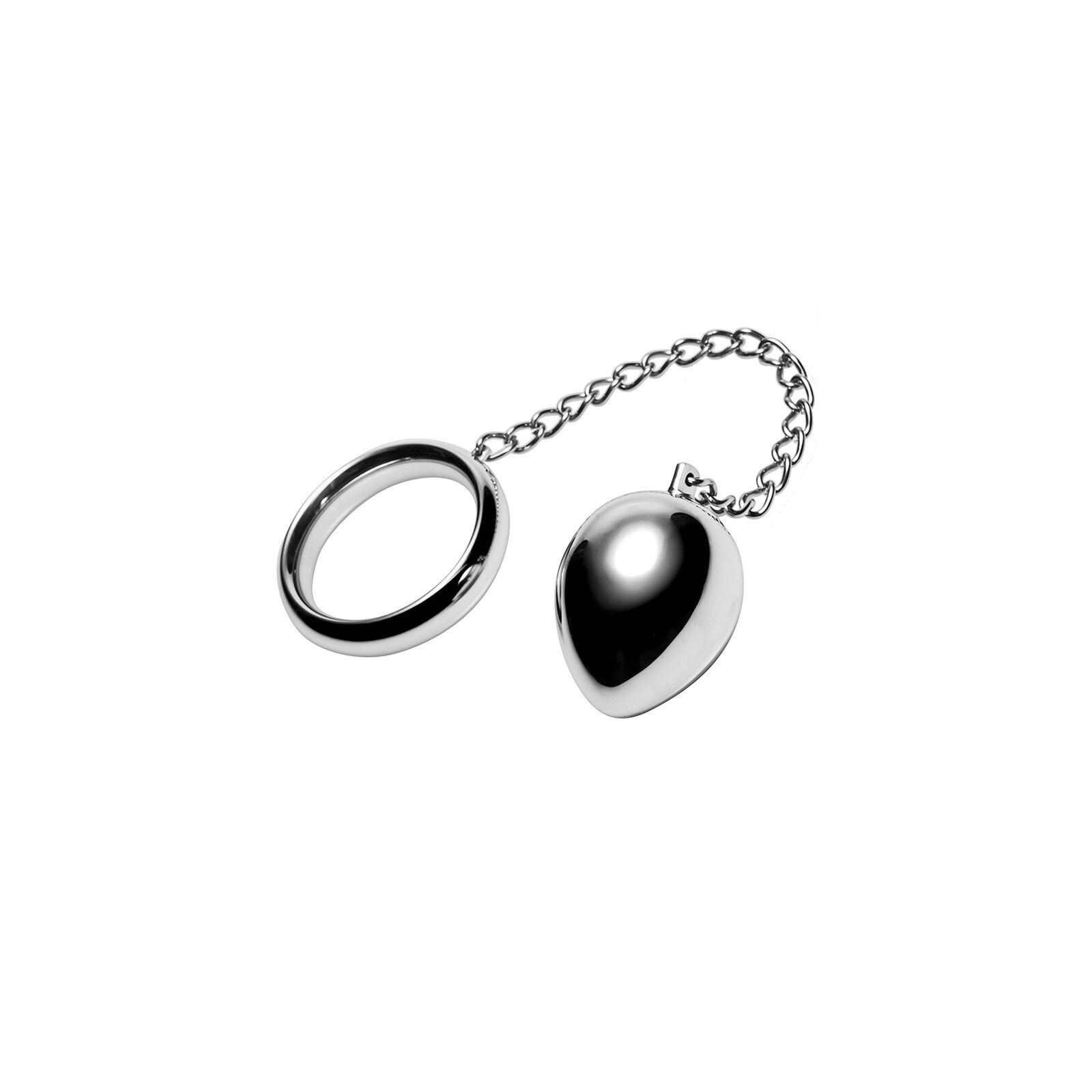 Cock Ring with Chain and Metal Ball 45mm