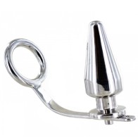 Anillo de Acero con Plug Anal para Mayor Placer