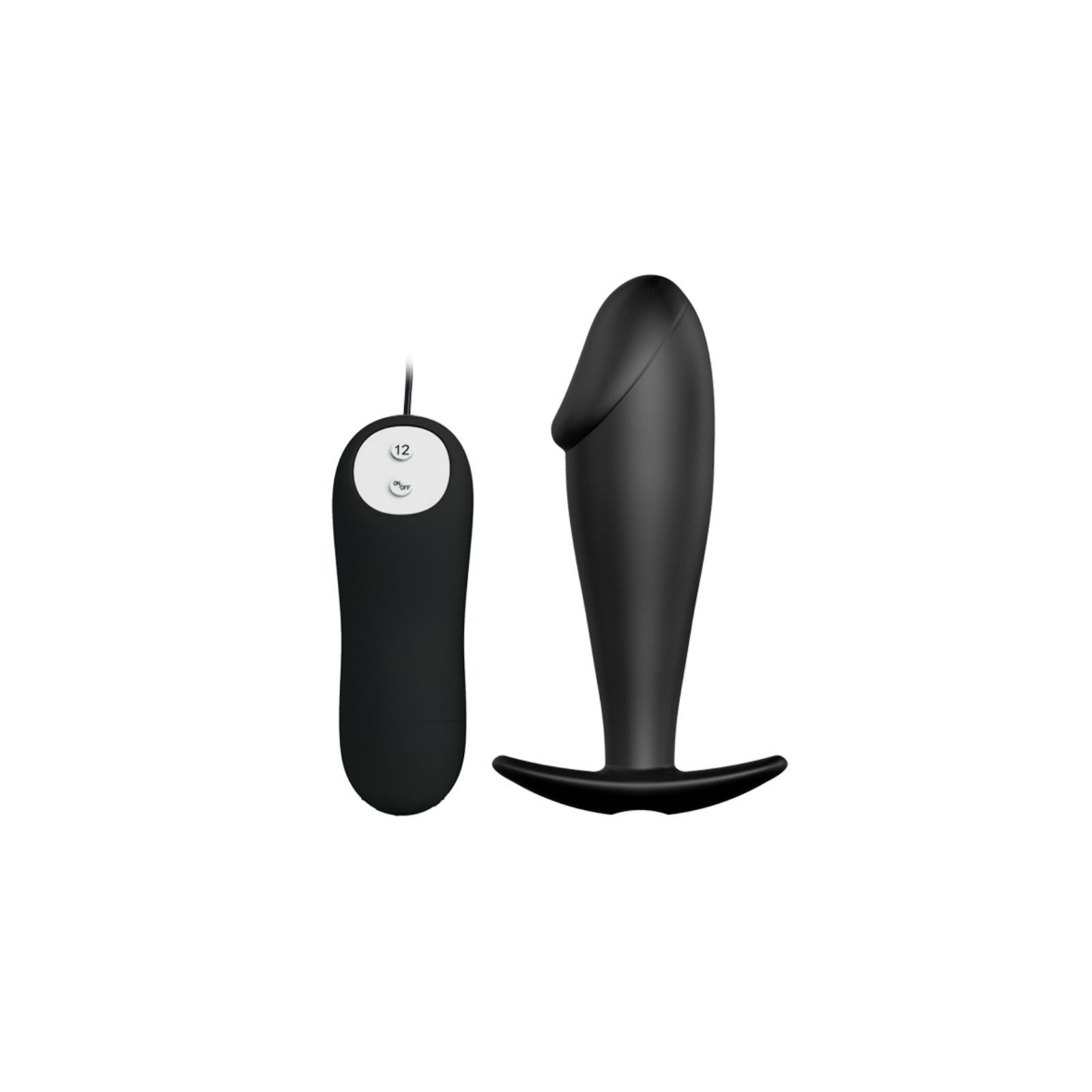 Compra Plug Anal Silicona Forma Pene Negro Online