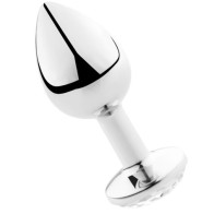 Clear Aluminum Anal Plug 7 cm