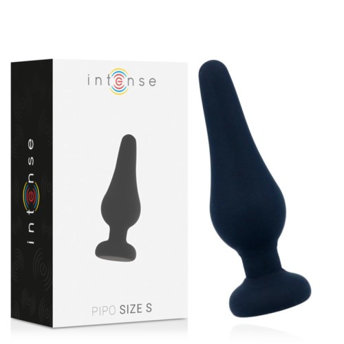 Intense Pipo S Silicone Anal Plug Black 9.8 Cm