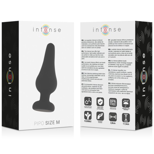 Intense - Anal Plug Pipo M Silicone Negro