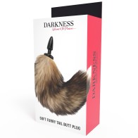 Darkness Cola Natural Con Plug Anal Silicona 10 Cm