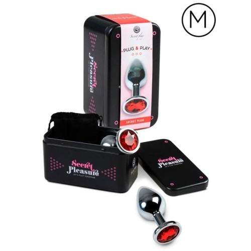 Secretplay Plug Anal Rojo M - Dispositivo de Placer Sensacional