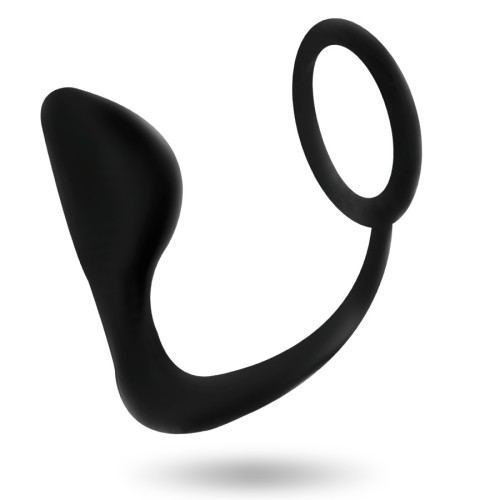 Black Anal Plug with Penis Ring