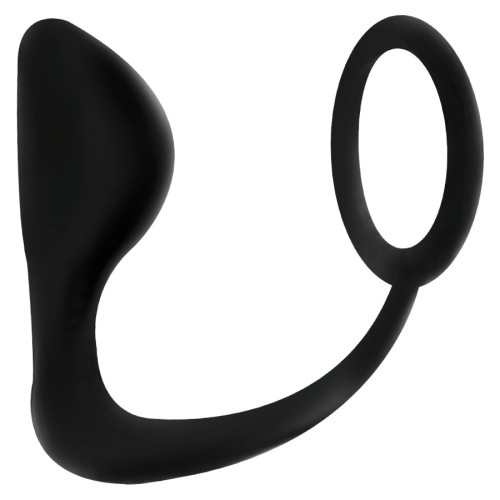 Black Anal Plug with Penis Ring